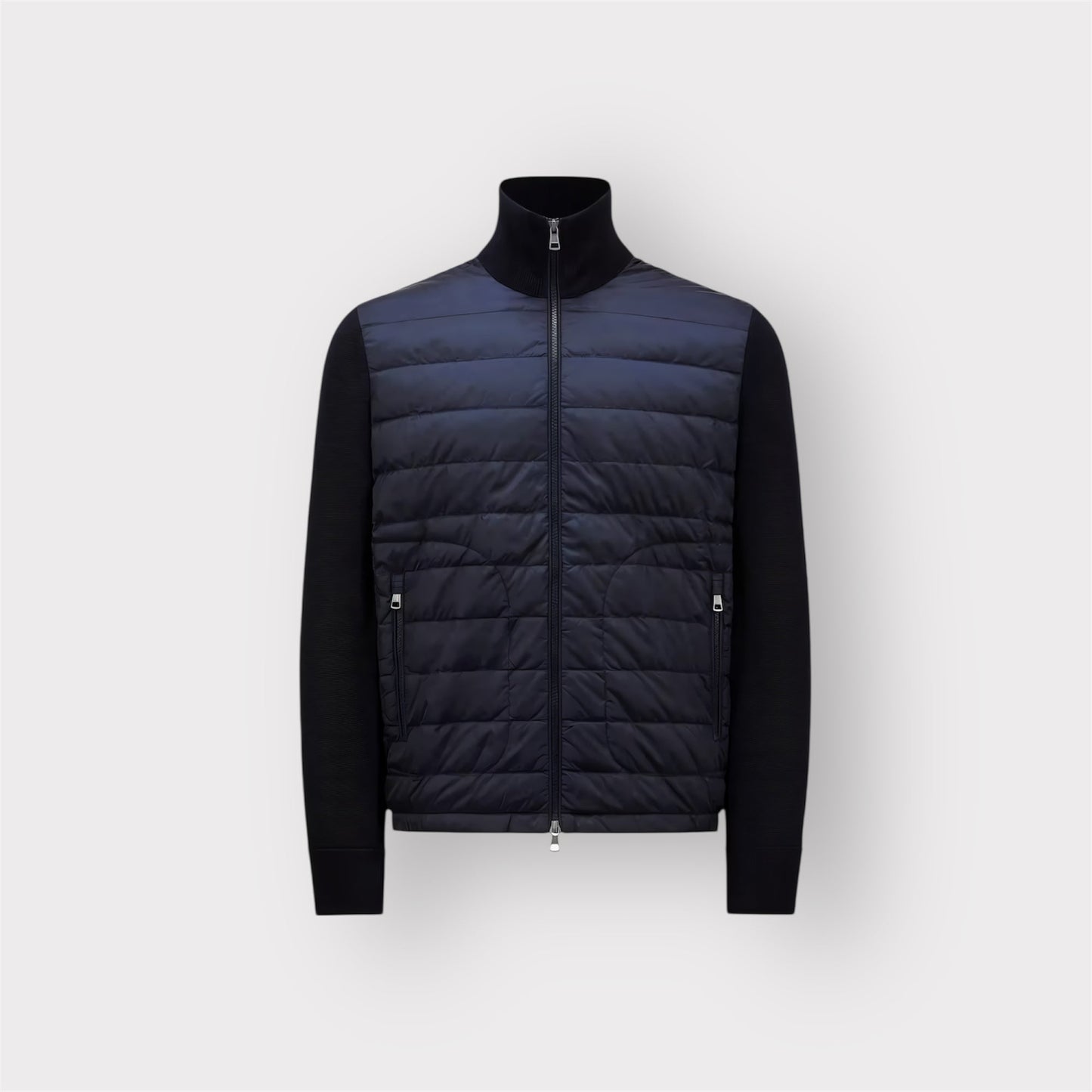 Padded Zip-Up Cardigan